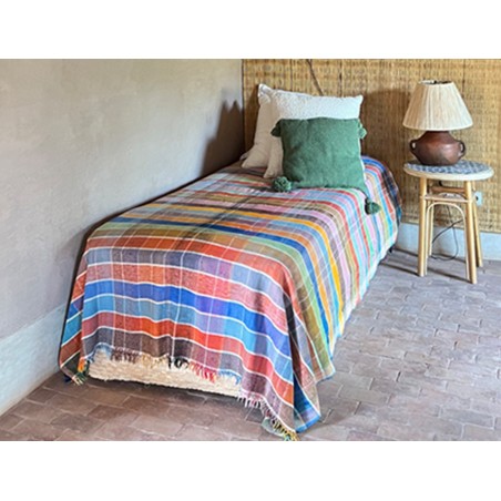 Vintage berber blanket handmade in Morocco.227 x 178cm.