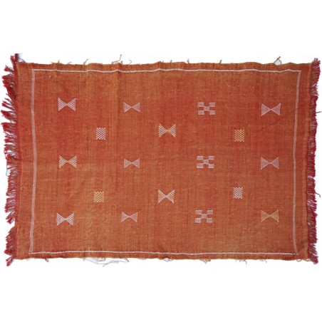 Small Moroccan Kilim rug terracotta - Wool