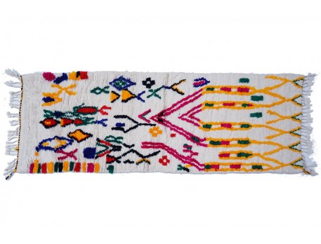 Medium Azilal corridor berber rug in wool with patterns 
