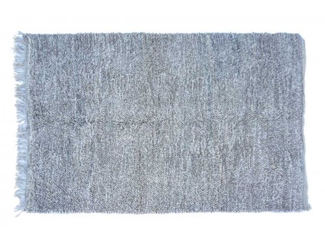 Grand tapis berbère Béni Ouarain uni gris