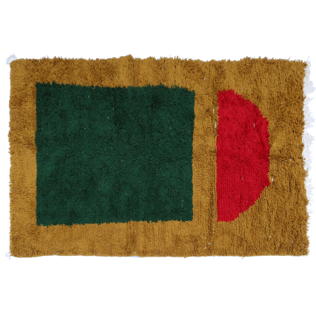 Large modern red and green brown Berber Azilal carpet