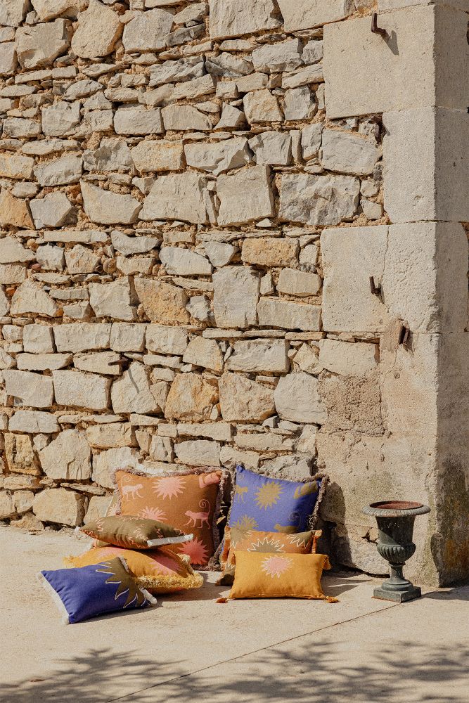 Housse de coussin Sillon Terre. Azuri Studio Solaire.