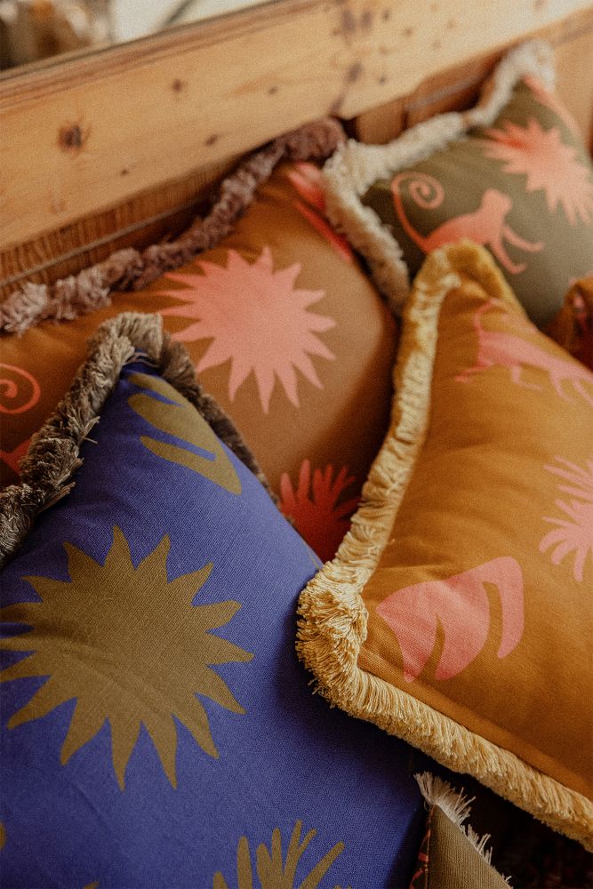 Housse de coussin Jardin Solaire. Azuri Studio Solaire.