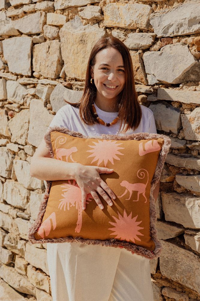 Housse de coussin Jardin Solaire. Azuri Studio Solaire.