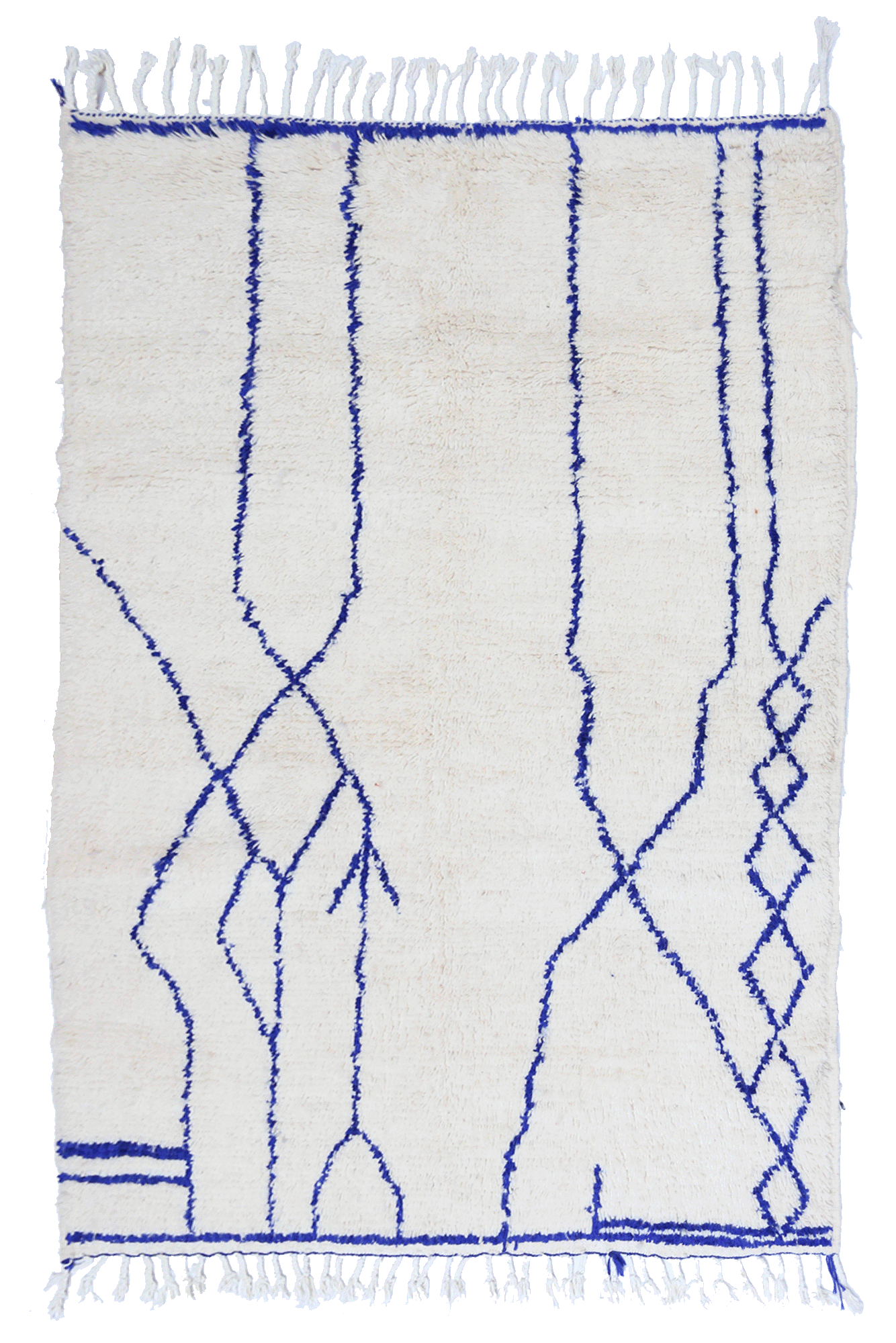 Tapis Berbère Azilal Fait Main – 2.75m X 1m, Laine 100%, Multicolore, Maroc