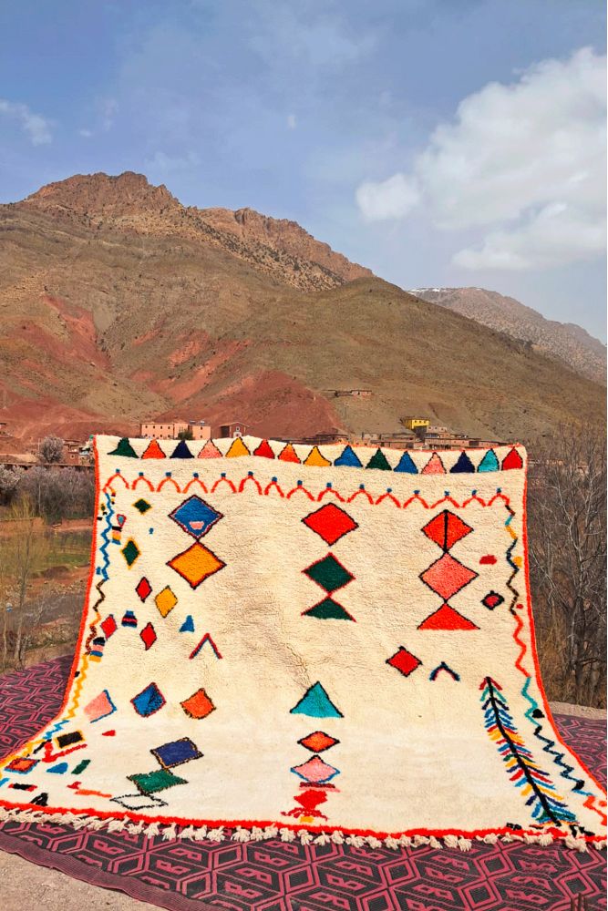 Colorful Berber rug | XL Direct sale