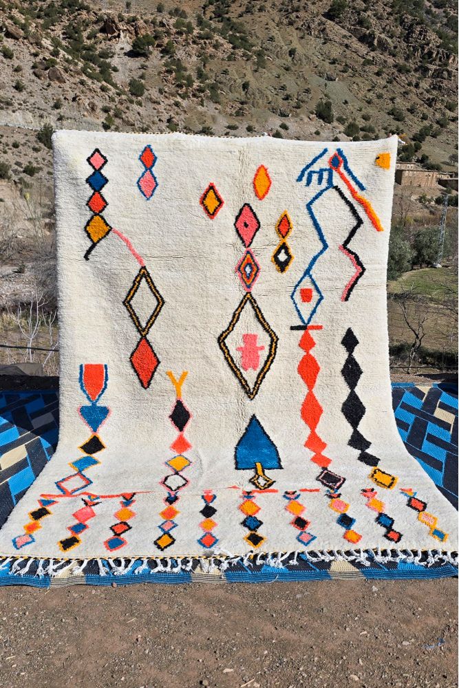 Kleurrijk Berber tapijt | XL Directe verkoop