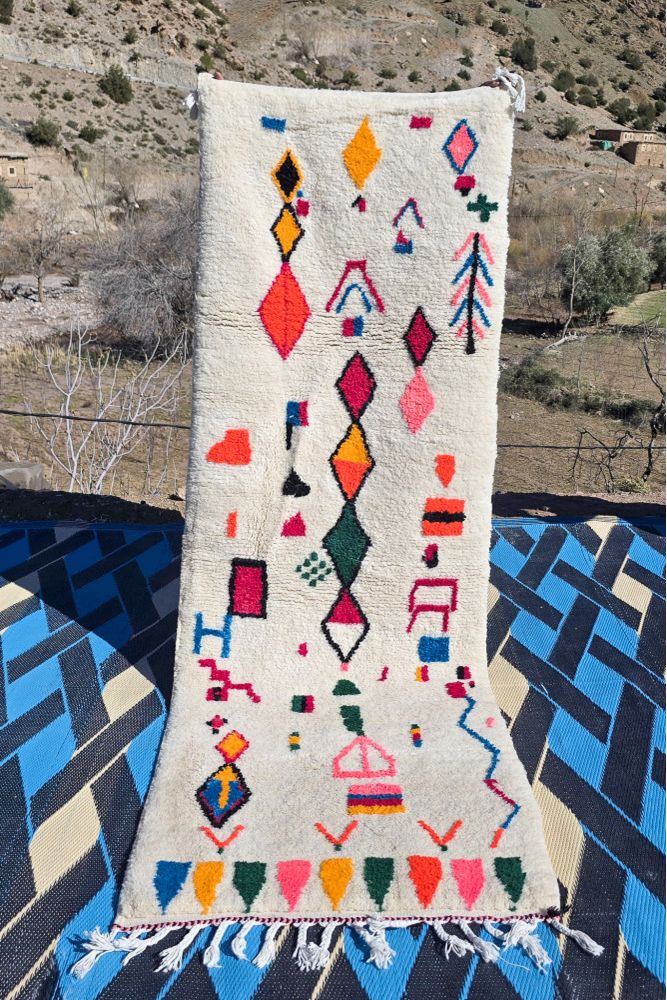 Pasillo de alfombra bereber colorido | Venta directa desde Marruecos