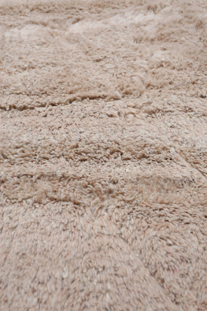 Tapis berbère beige, au style moderne, avec un motif texturé et douillet, idéal pour une décoration chaleureuse.
