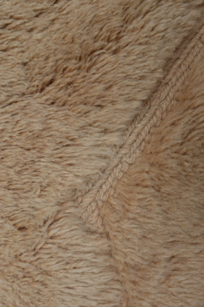 Tapis berbère doux et élégant, aux nuances beige, avec un motif texturé idéal pour une décoration chaleureuse.