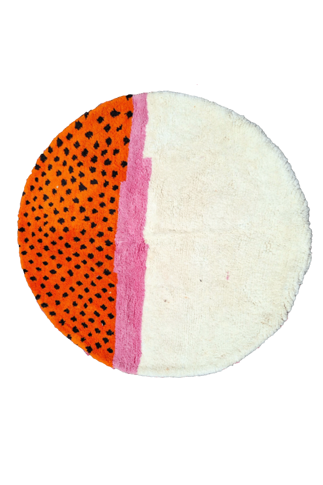 Bunter runder Berber Teppich | 160cm