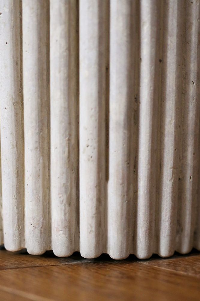 High travertine table