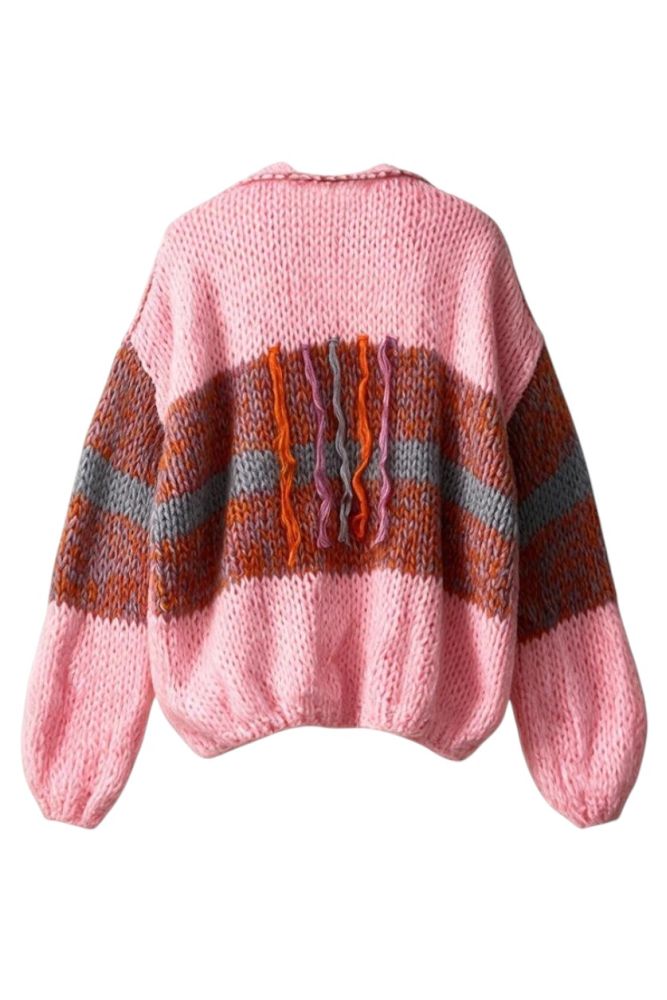Pink wool vest