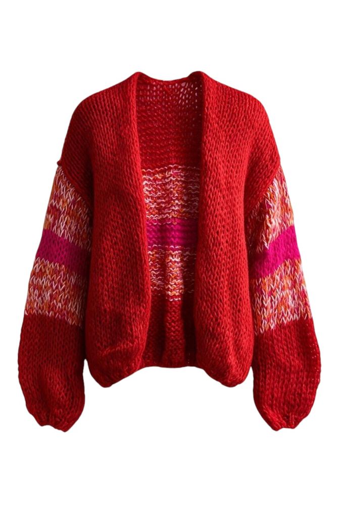 Gilet en laine rouge
