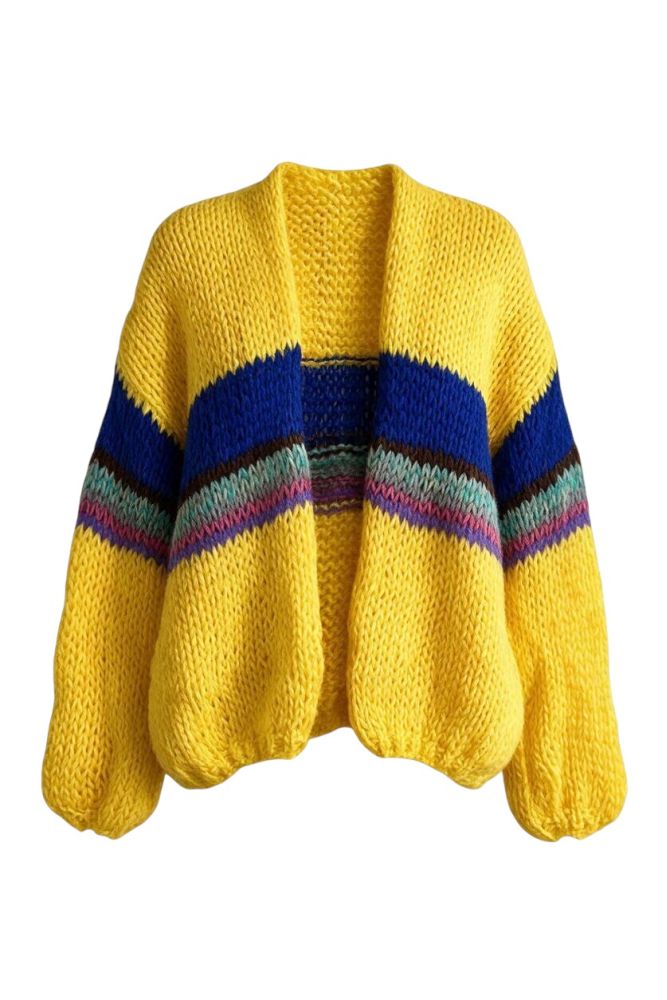Gilet di lana giallo
